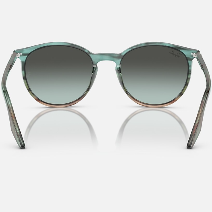 Ray Ban Men Phantos Frame Polished Striped Blue & Green Sunglasses