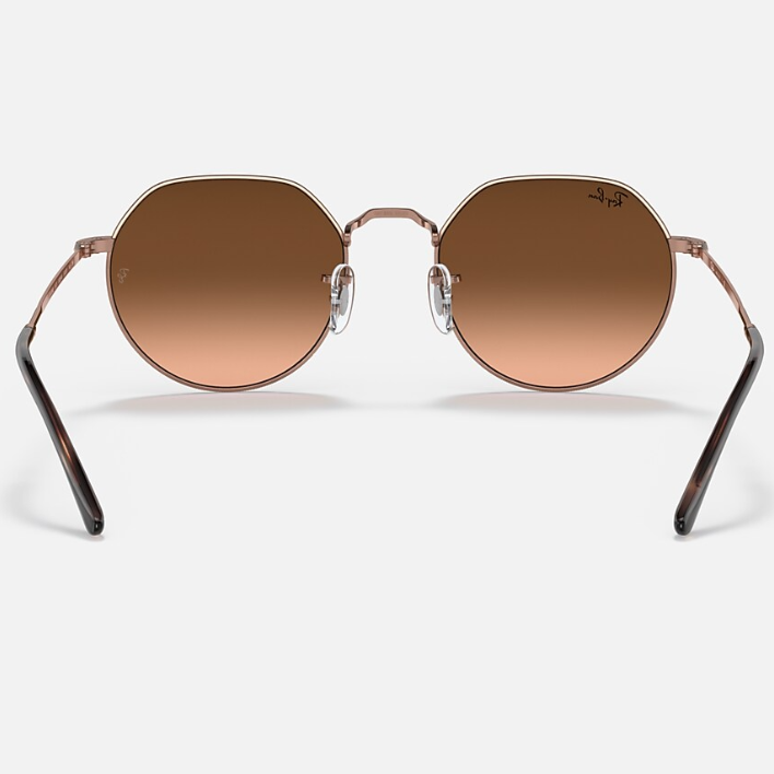 Ray Ban Men Irregular Frame Polished Copper Sunglasses