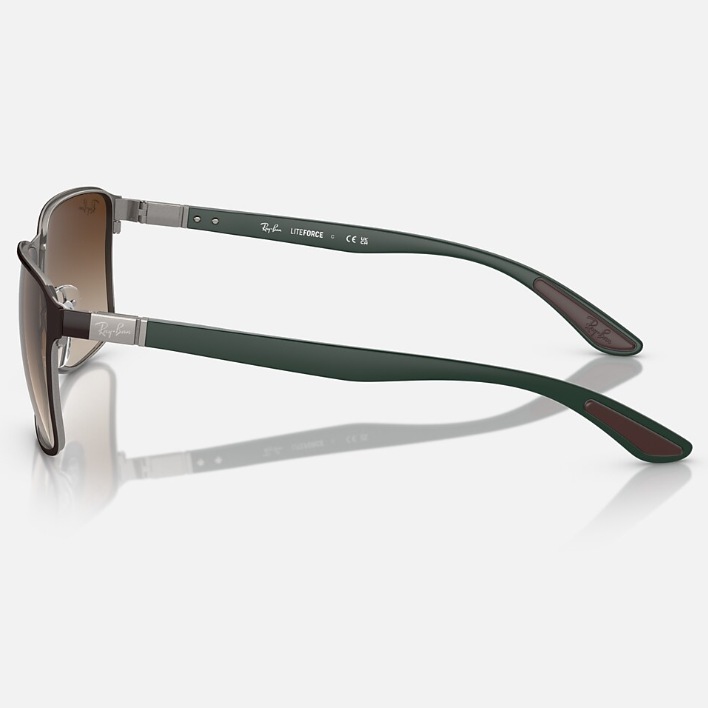 Ray Ban Men Square Frame Dusty Brown Sunglasses