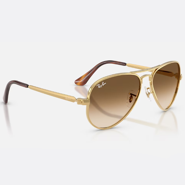 Ray Ban Men Pilot Frame Polished Arista Gold Sunglasses