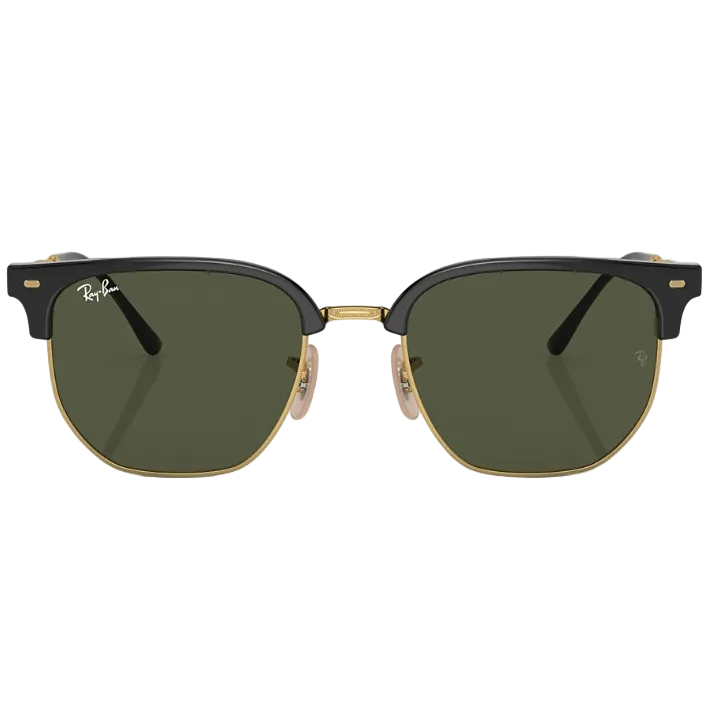 Ray Ban Men Irregular Frame Shiny Black Sunglasses