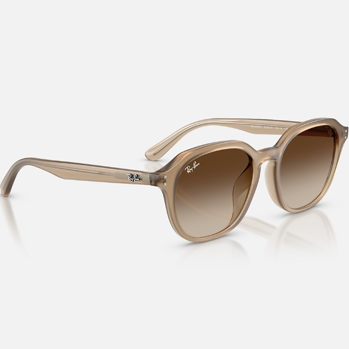 Ray Ban Men Square Frame Polished Turtledove Sunglasses