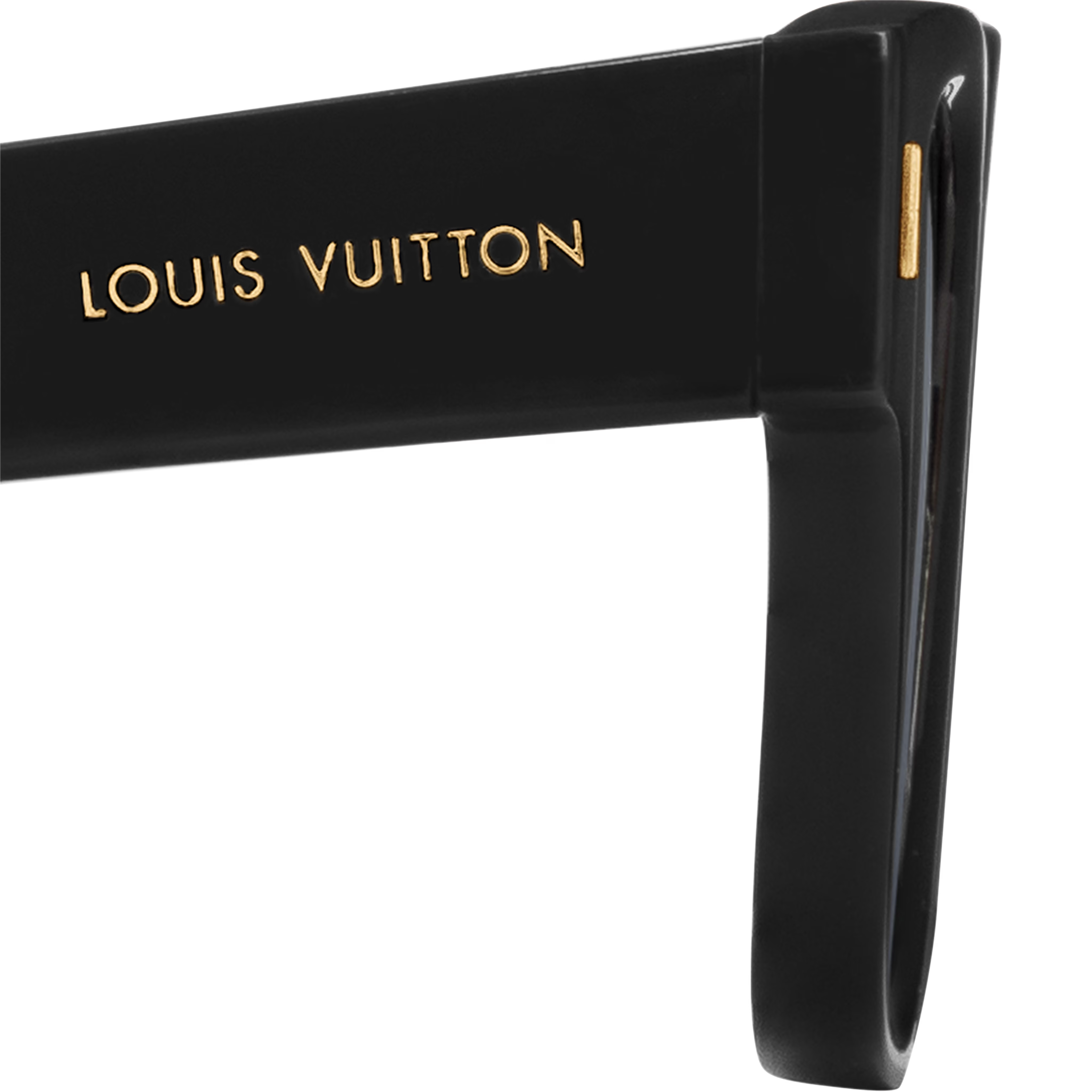 Louis Vuitton Men Sqaure Frame Ink Black Sunglasses