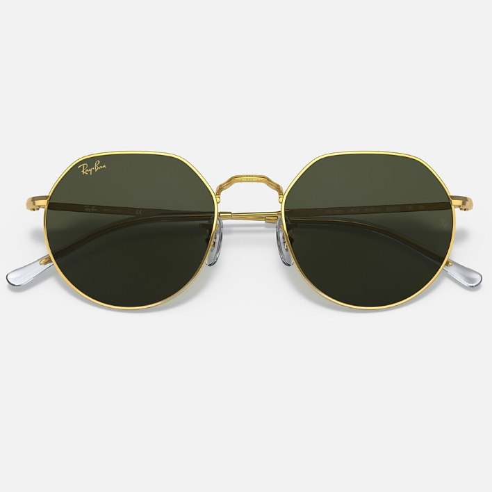 Ray Ban Men Irregular Frame Deep Gold Sunglasses