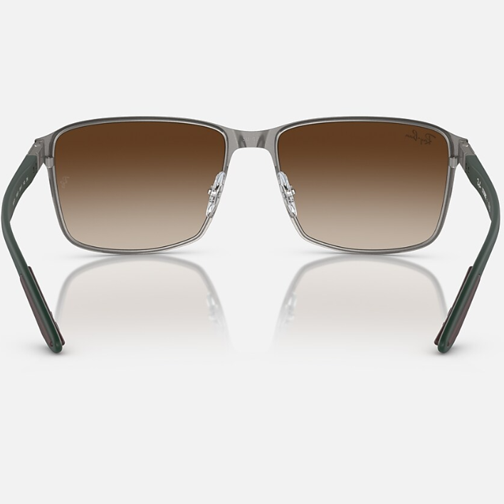 Ray Ban Men Square Frame Dusty Brown Sunglasses