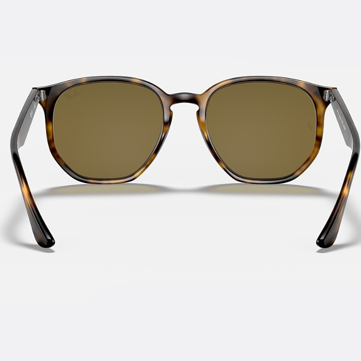 Ray Ban Women Irregular Frame Polished Light Havana Sunglasses