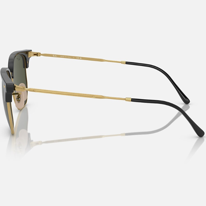Ray Ban Men Irregular Frame Shiny Black Sunglasses