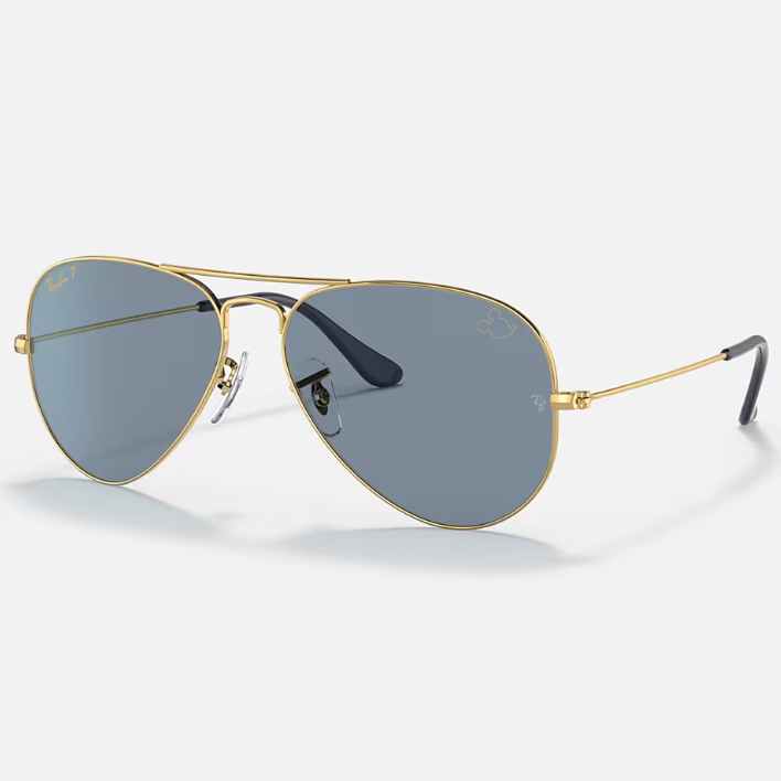 Ray Ban Men Pilot Frame Satin Gold Sunglasses