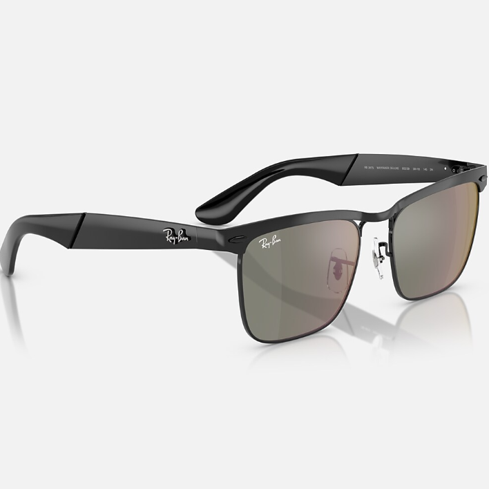 Ray Ban Men Square Frame Dusty Black Sunglasses