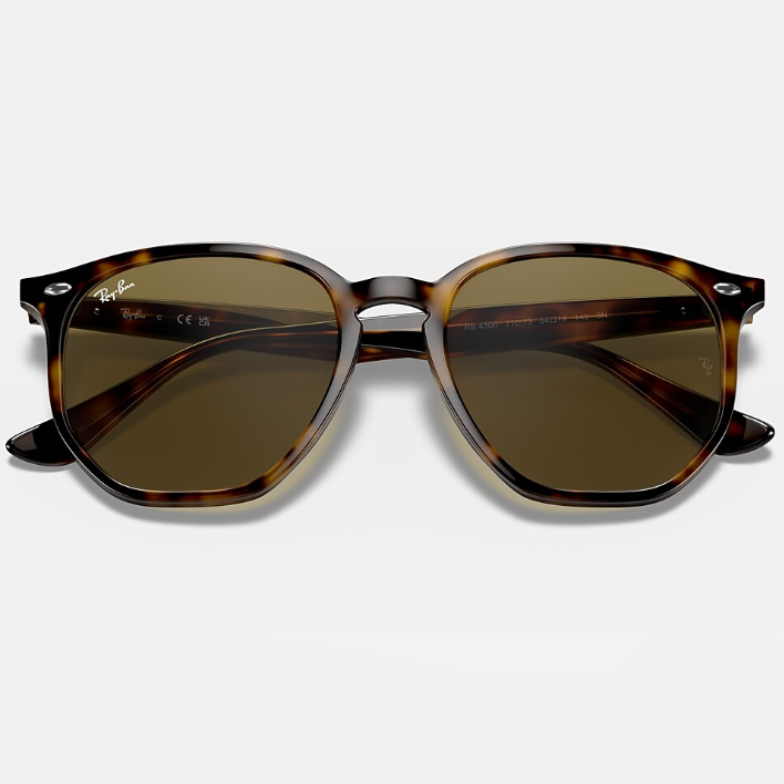 Ray Ban Women Irregular Frame Polished Light Havana Sunglasses