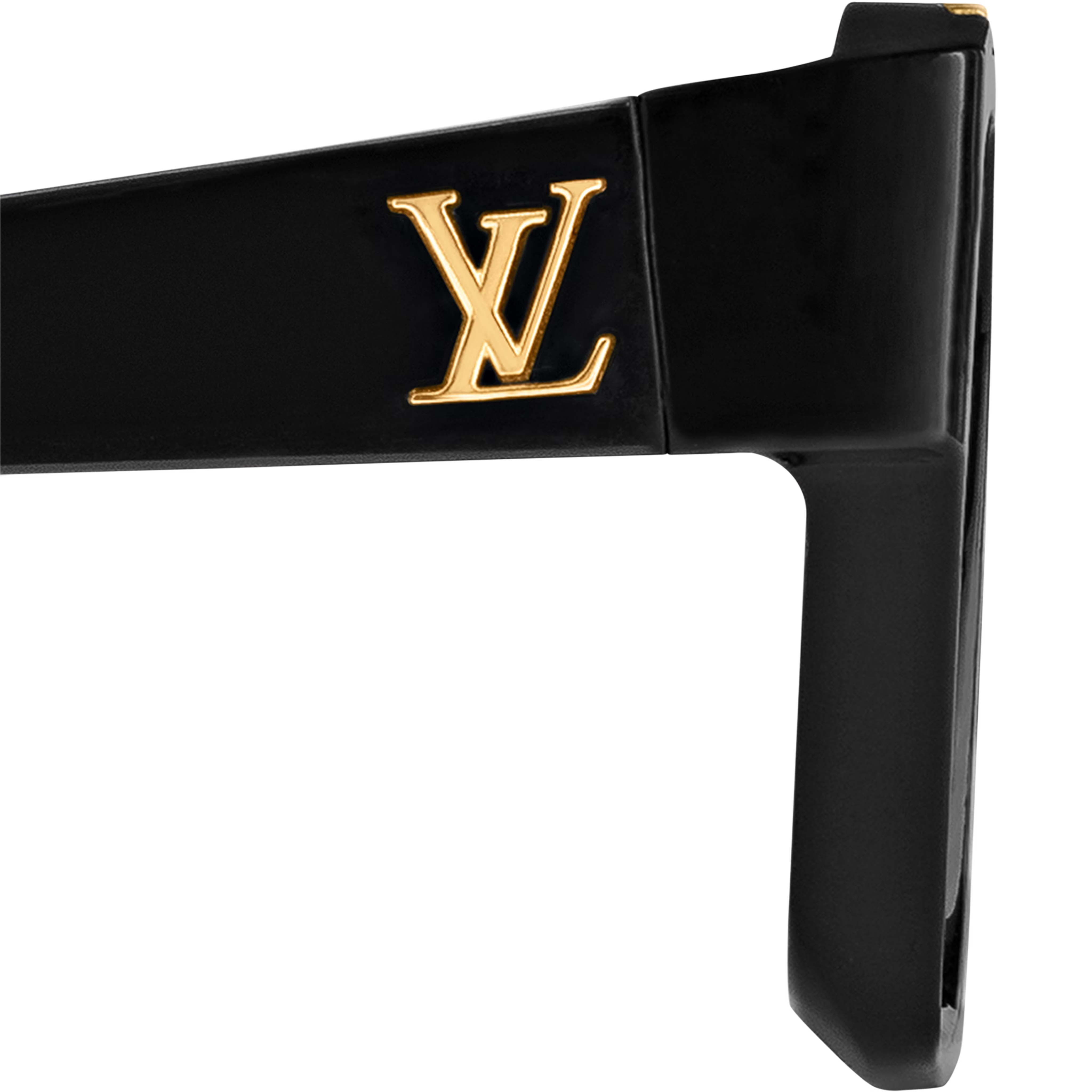 Louis Vuitton Men Square Frame Shiny Void Black Sunglasses