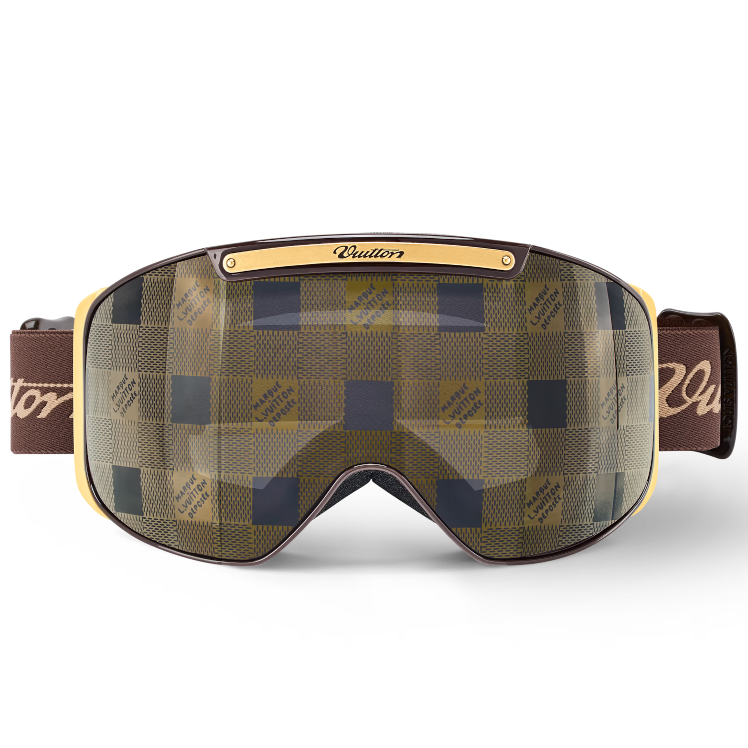 Louis Vuitton Men Mask Frame Brown Sunglasses