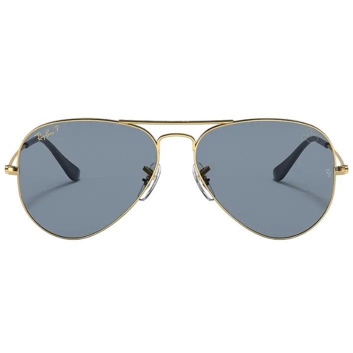 Ray Ban Men Pilot Frame Satin Gold Sunglasses
