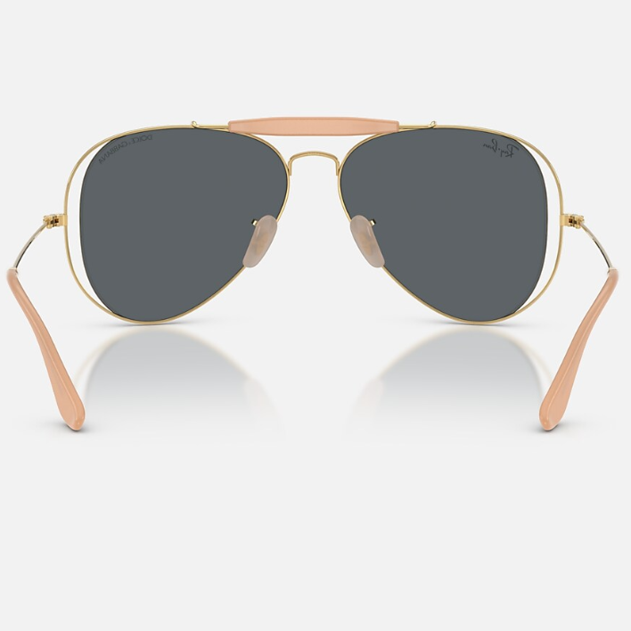 Ray Ban Men Pilot Frame Polished Shiny Arista Gold Sunglasses