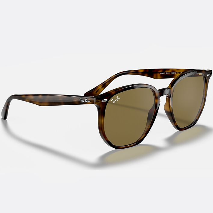 Ray Ban Women Irregular Frame Polished Light Havana Sunglasses