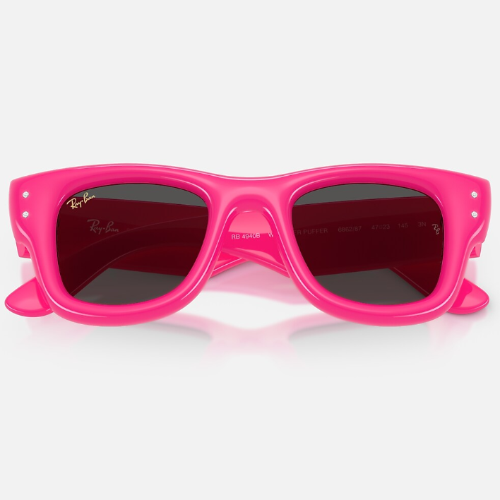 Ray Ban Men Square Frame Polished Pink  Sunglasses