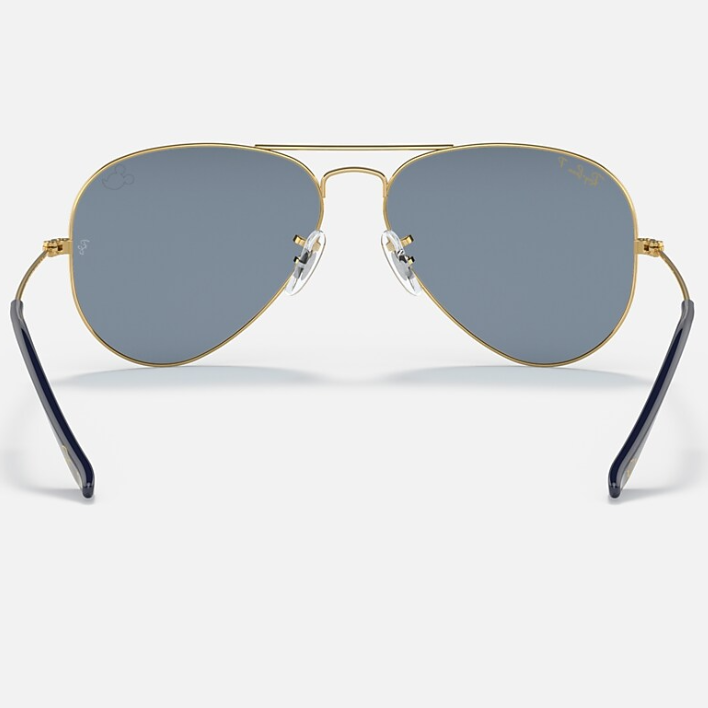 Ray Ban Men Pilot Frame Satin Gold Sunglasses