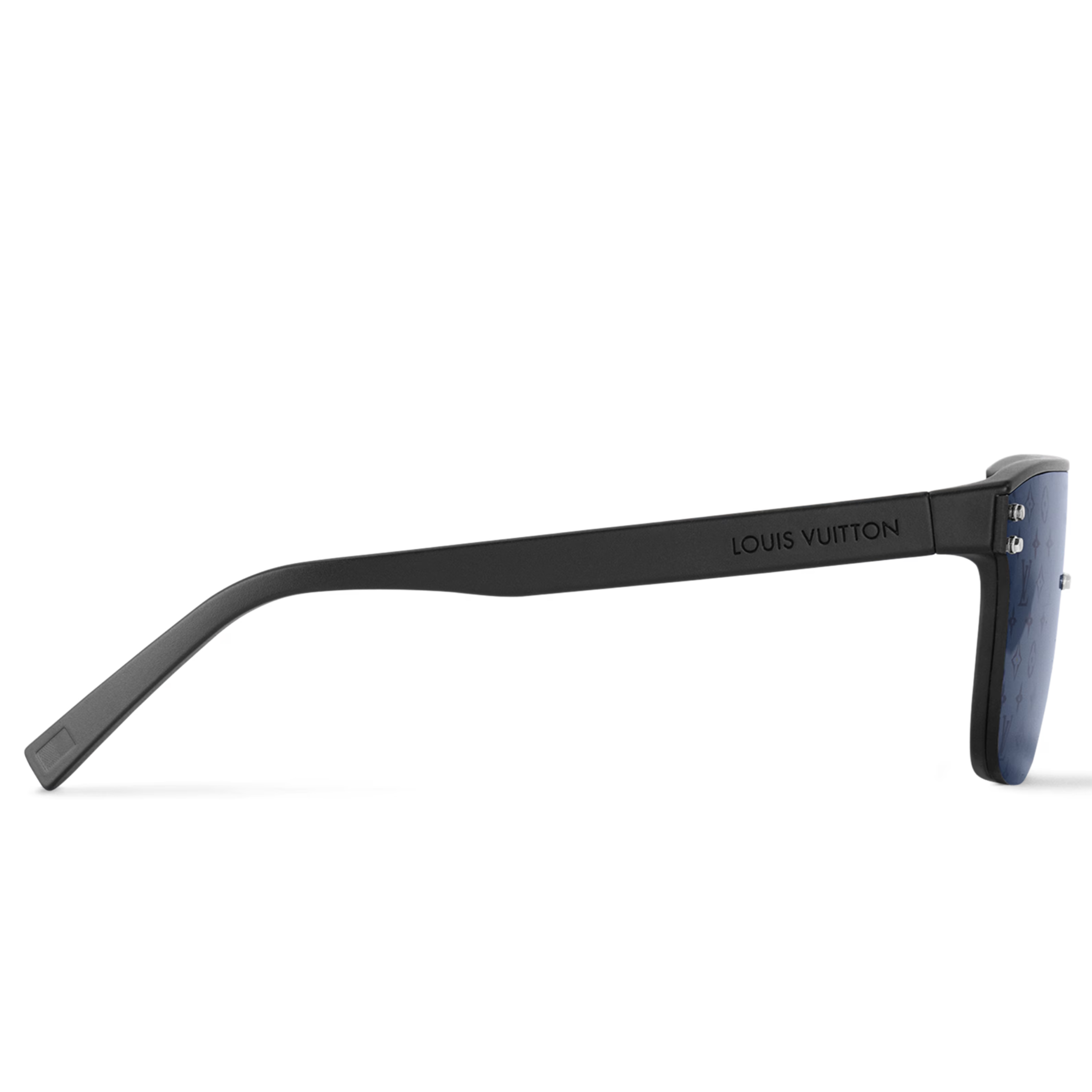 Louis Vuitton Men Mask Frame Shiny Matte Black Sunglasses