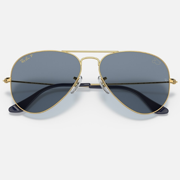 Ray Ban Men Pilot Frame Satin Gold Sunglasses