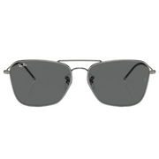 Ray Ban Women Square Frame Shiny Polished Gunmetal Sunglasses