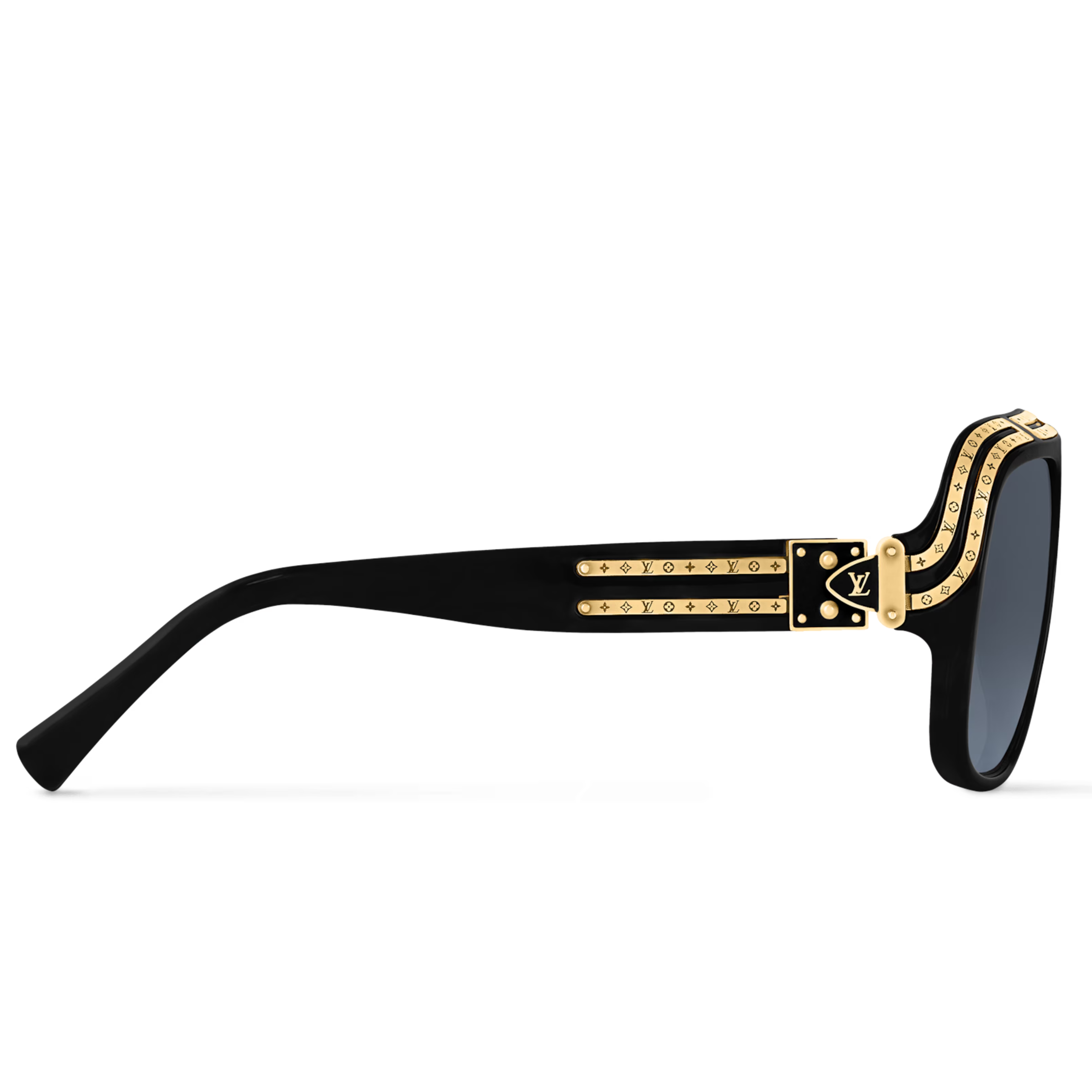 Louis Vuitton Men Pilot Frame Smoky Black Sunglasses