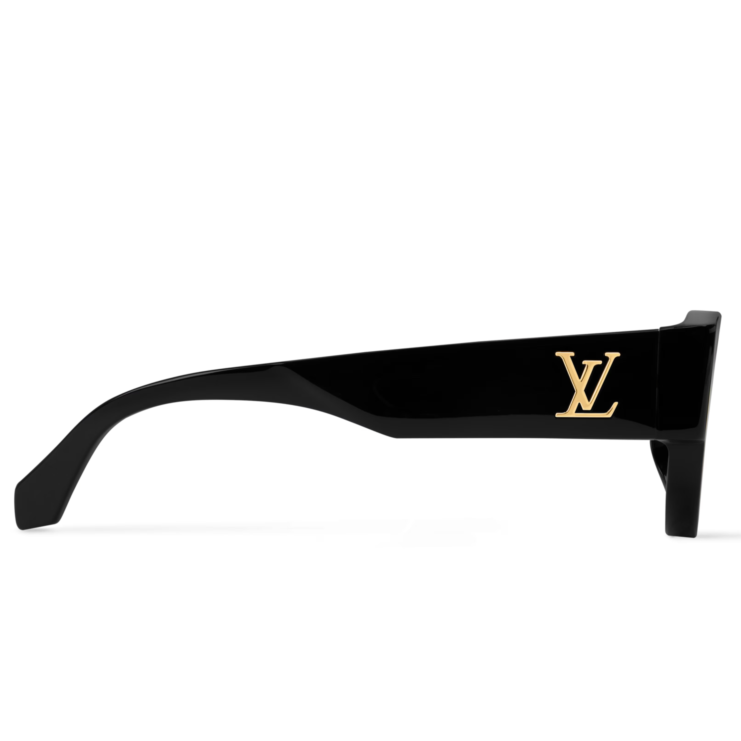 Louis Vuitton Men Round Frame Black Sunglasses