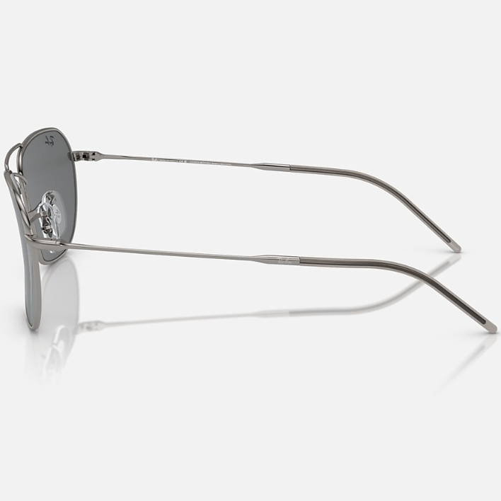 Ray Ban Women Square Frame Shiny Polished Gunmetal Sunglasses