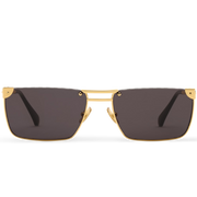Louis Vuitton Men Square Frame Gold Sunglasses