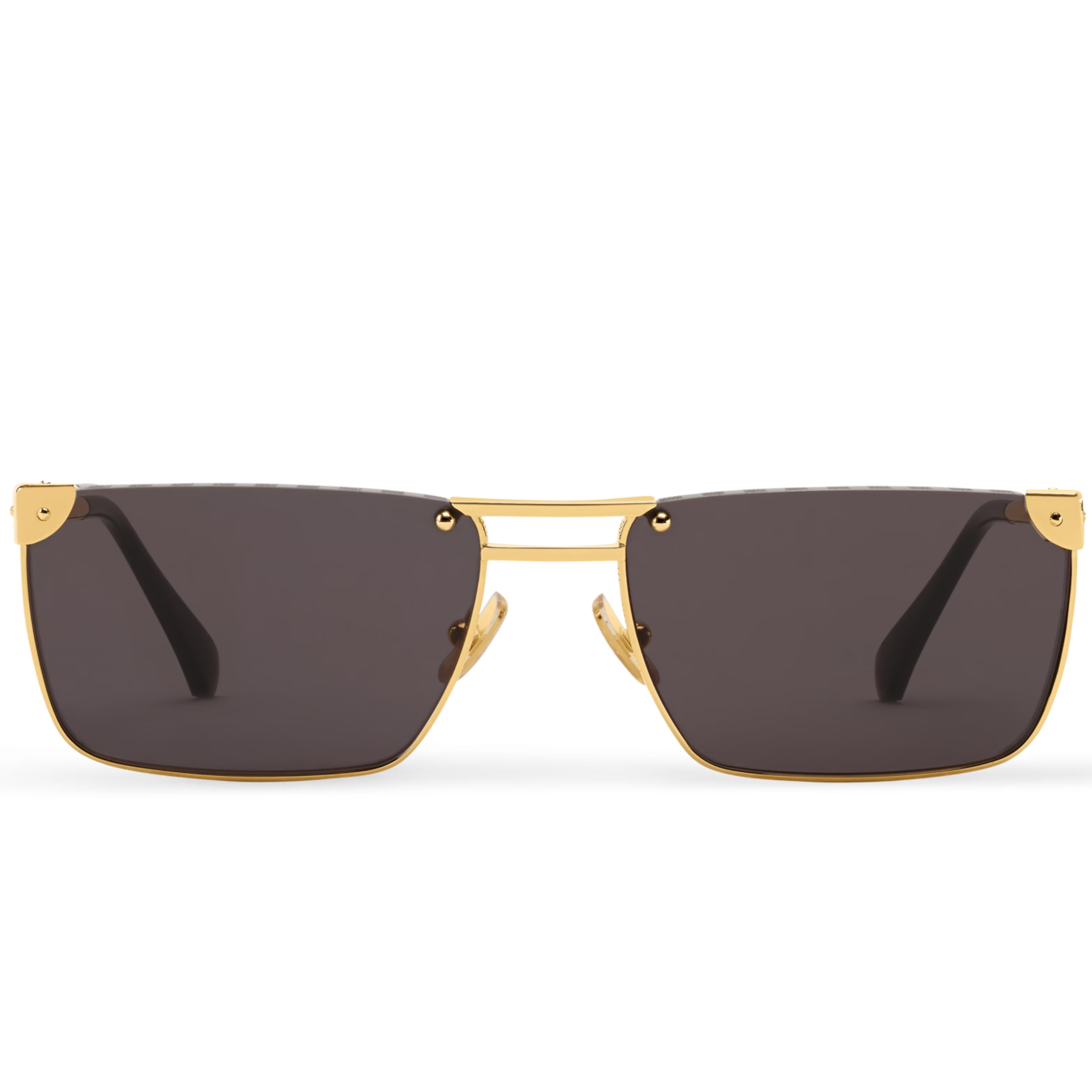 Louis Vuitton Men Square Frame Gold Sunglasses