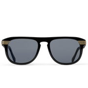Louis Vuitton Men Round Sqaure Frame Deep Black Sunglasses