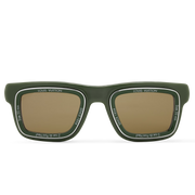 Louis Vuitton Men Square Frame Dark Green Sunglasses