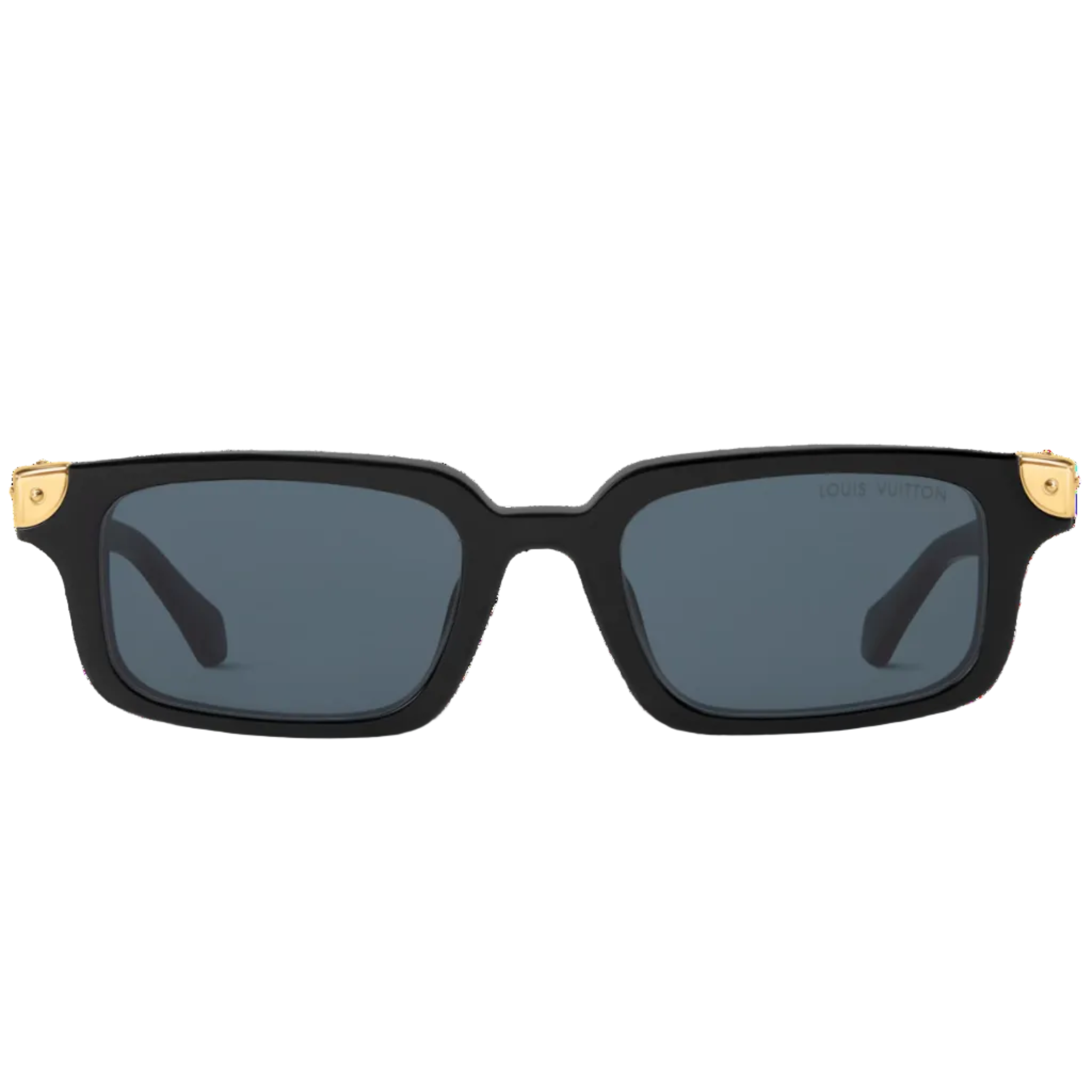Louis Vuitton Men Rectangle Frame Black Sunglasses