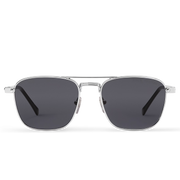 Louis Vuitton Men Sqaure Frame Shiny Silver Sunglasses