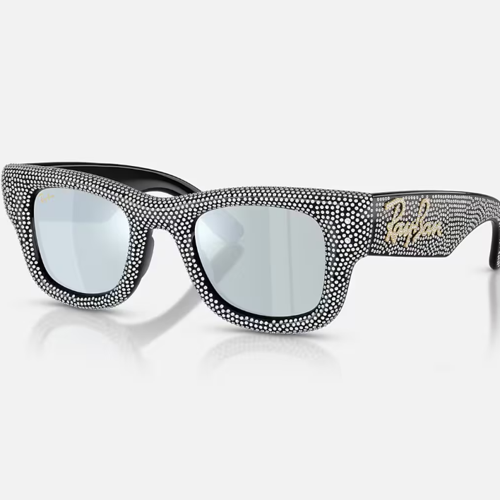 Ray Ban Women Square Frame Glossy Black Sunglasses