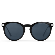 Louis Vuitton Men Round Frame Shiny Soft Black Sunglasses