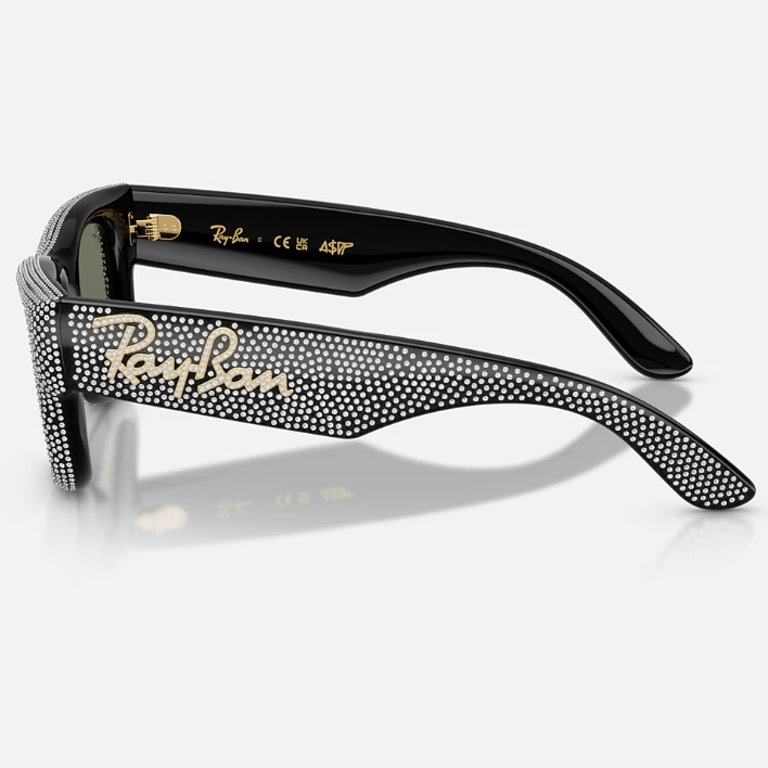 Ray Ban Women Square Frame Glossy Black Sunglasses