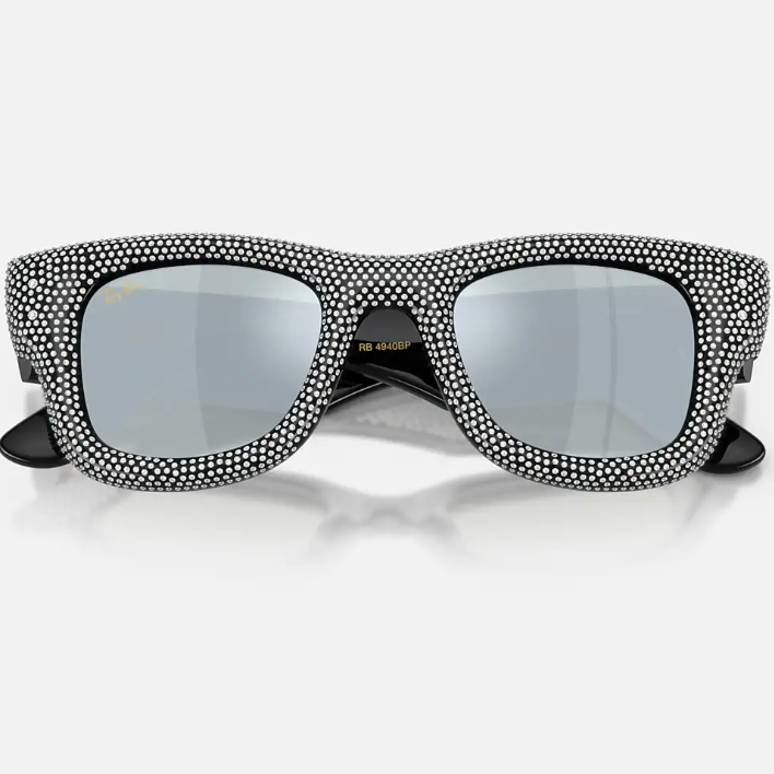 Ray Ban Women Square Frame Glossy Black Sunglasses