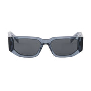 Prada Men Rctangular Frame Transparent Ocean Blue Sunglasses