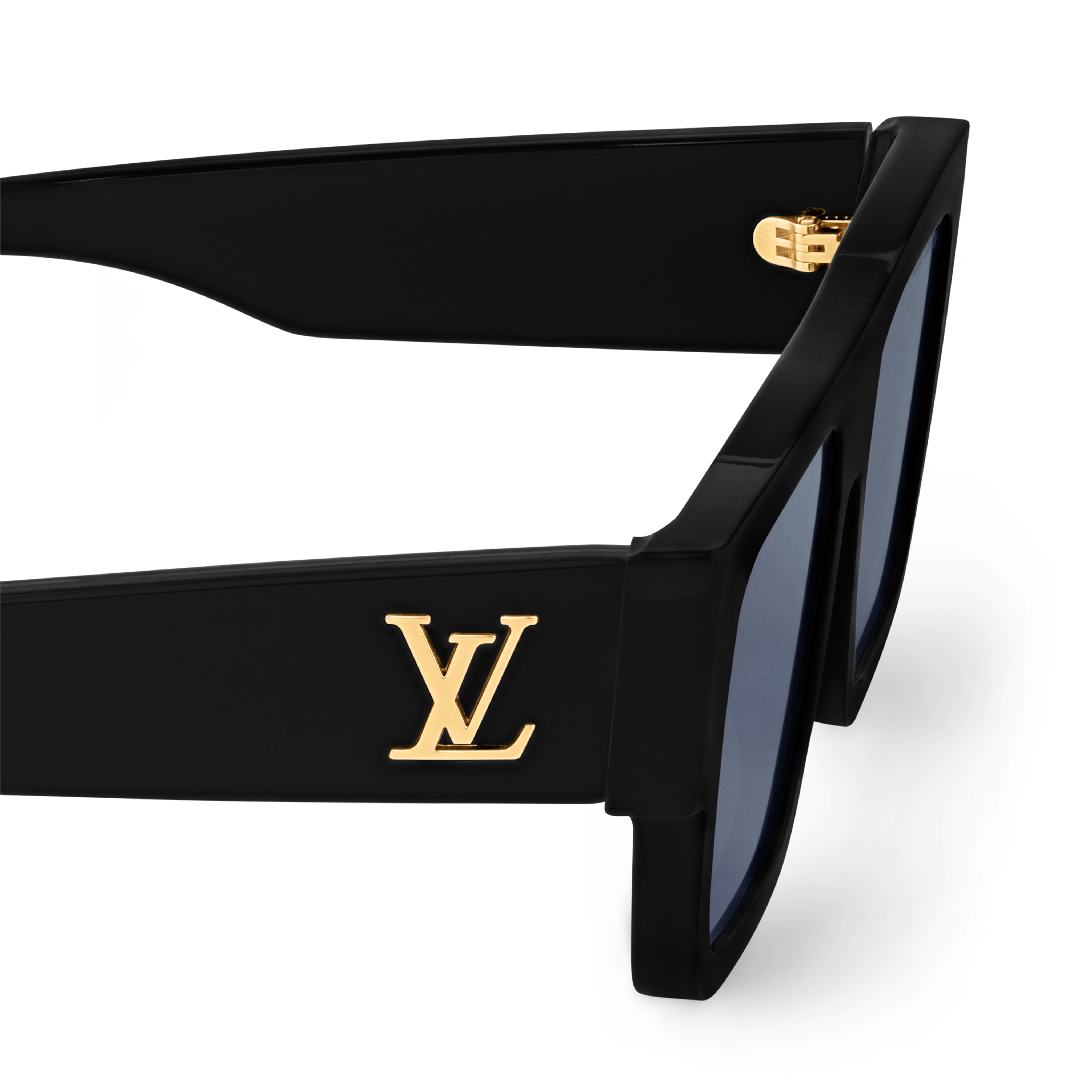 Louis Vuitton Men Rectangular Frame Smoky Black Sunglasses