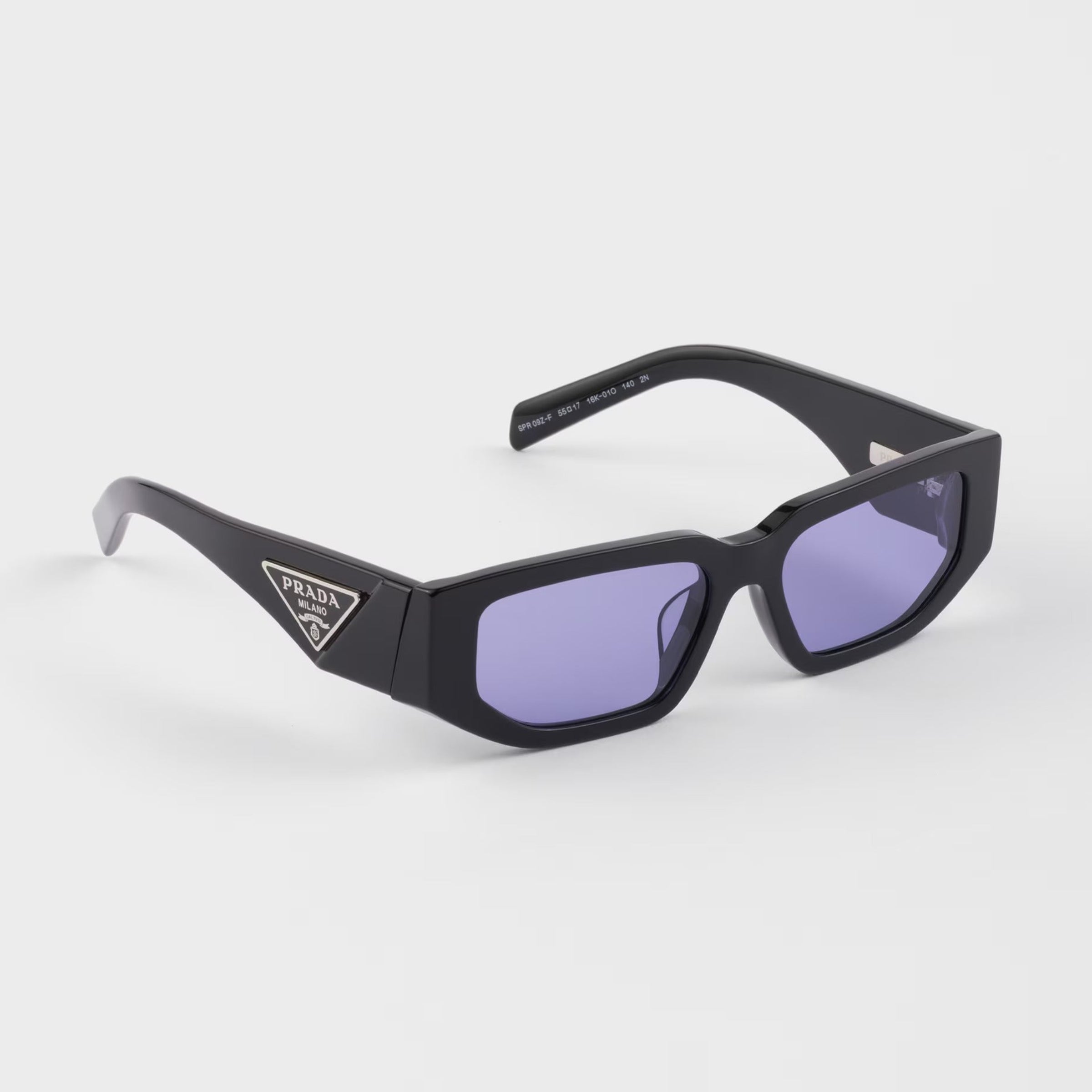 Prada Men Rctangular Frame Shiny Black Sunglasses