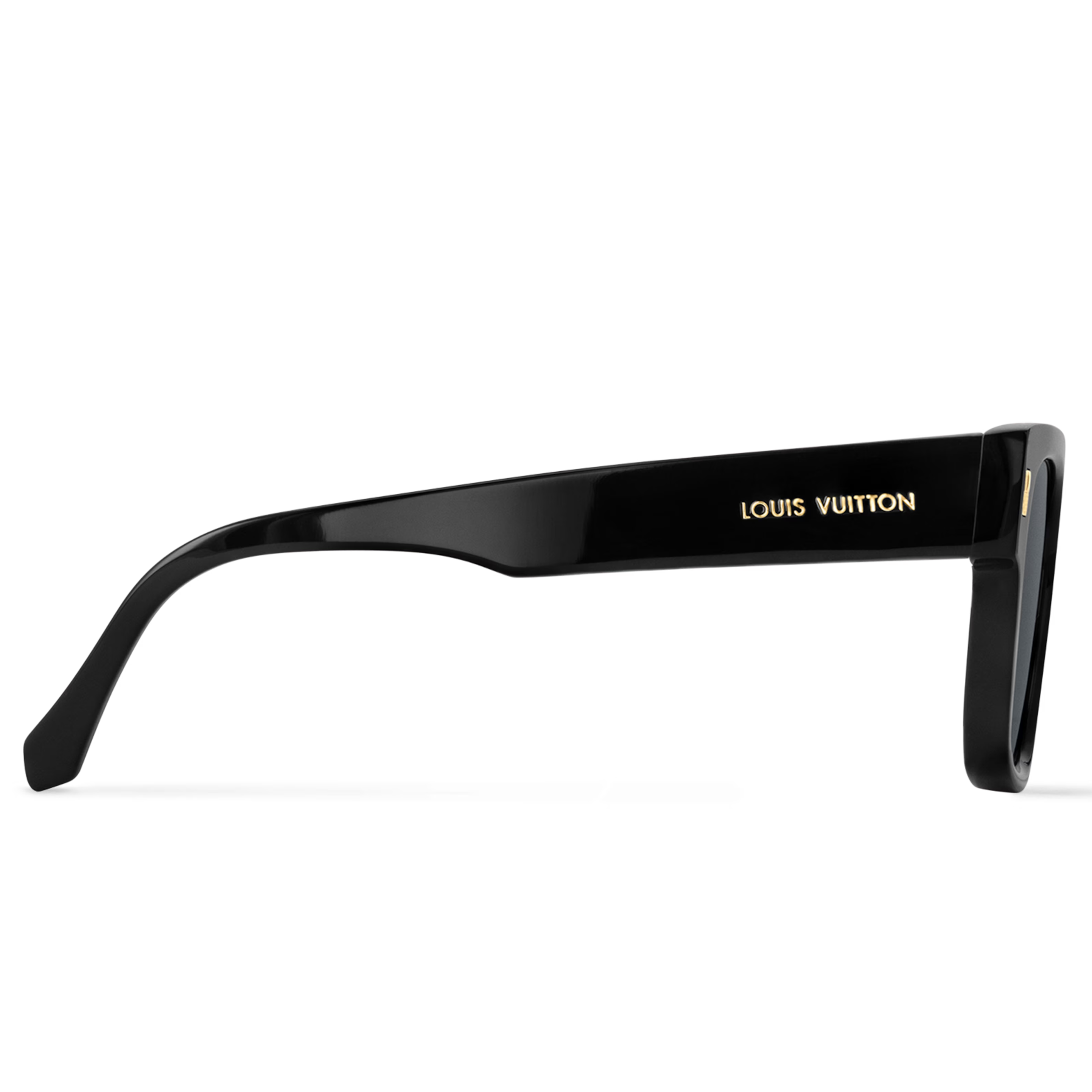 Louis Vuitton Men Sqaure Frame Ink Black Sunglasses