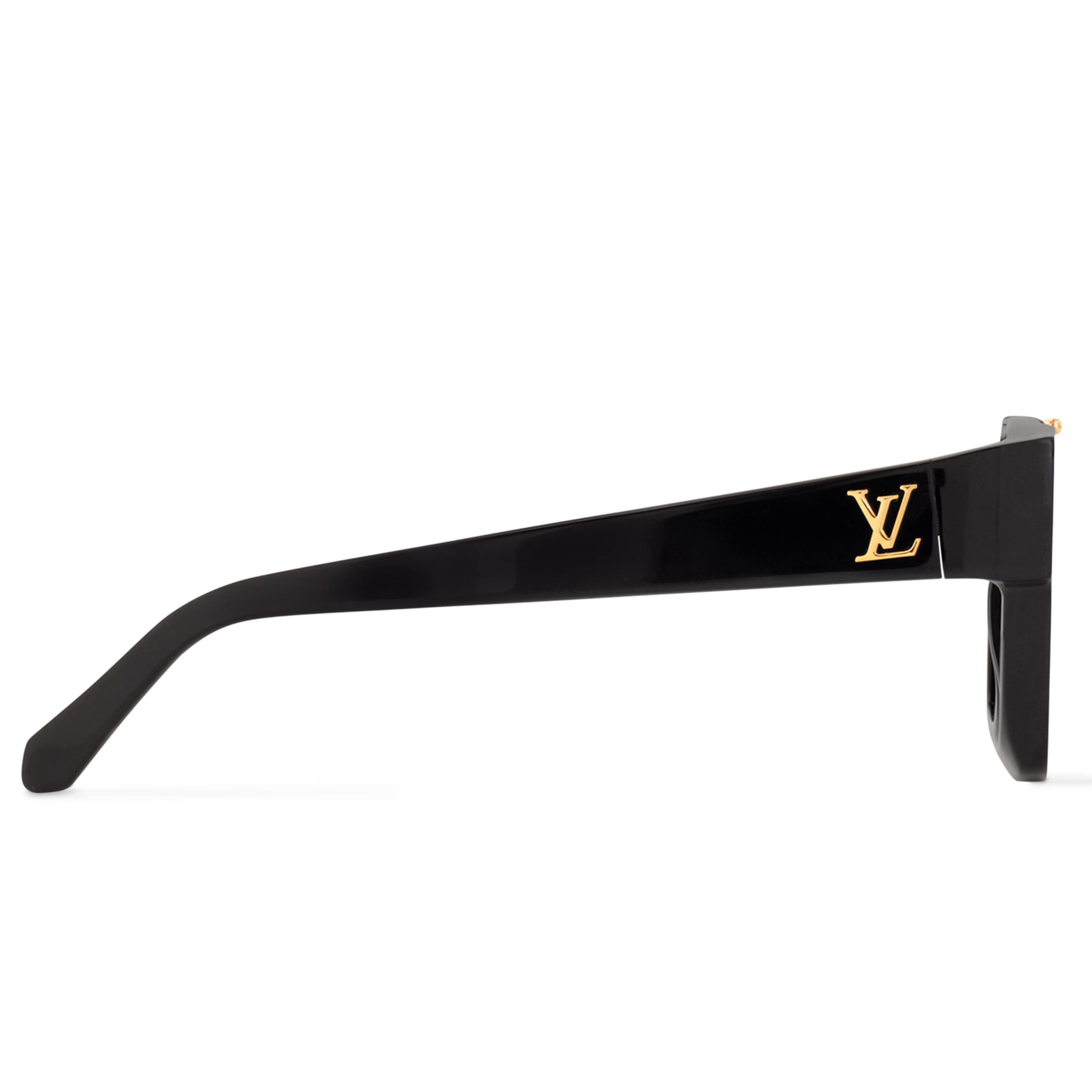 Louis Vuitton Men Square Frame Shiny Void Black Sunglasses