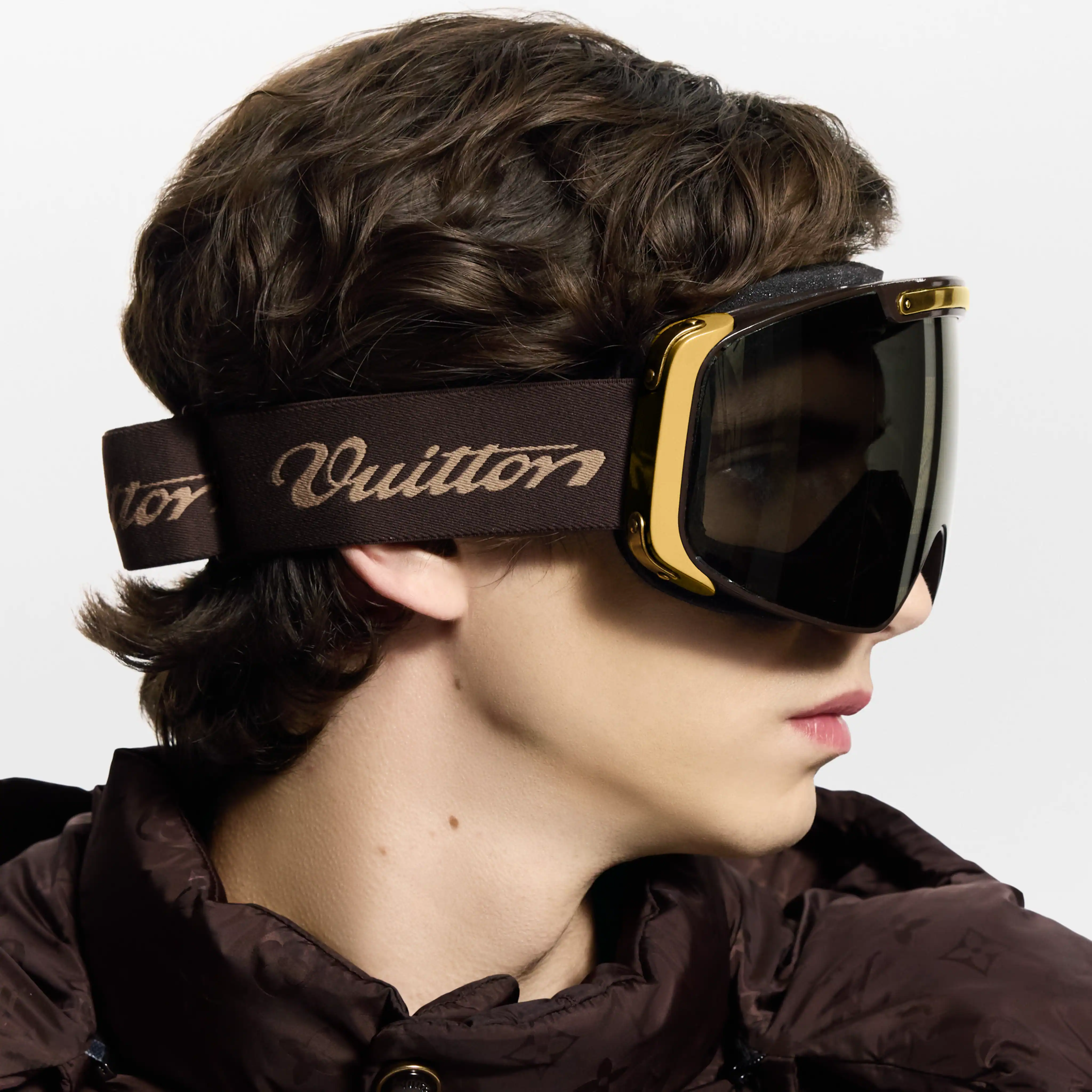 Louis Vuitton Men Mask Frame Brown Sunglasses