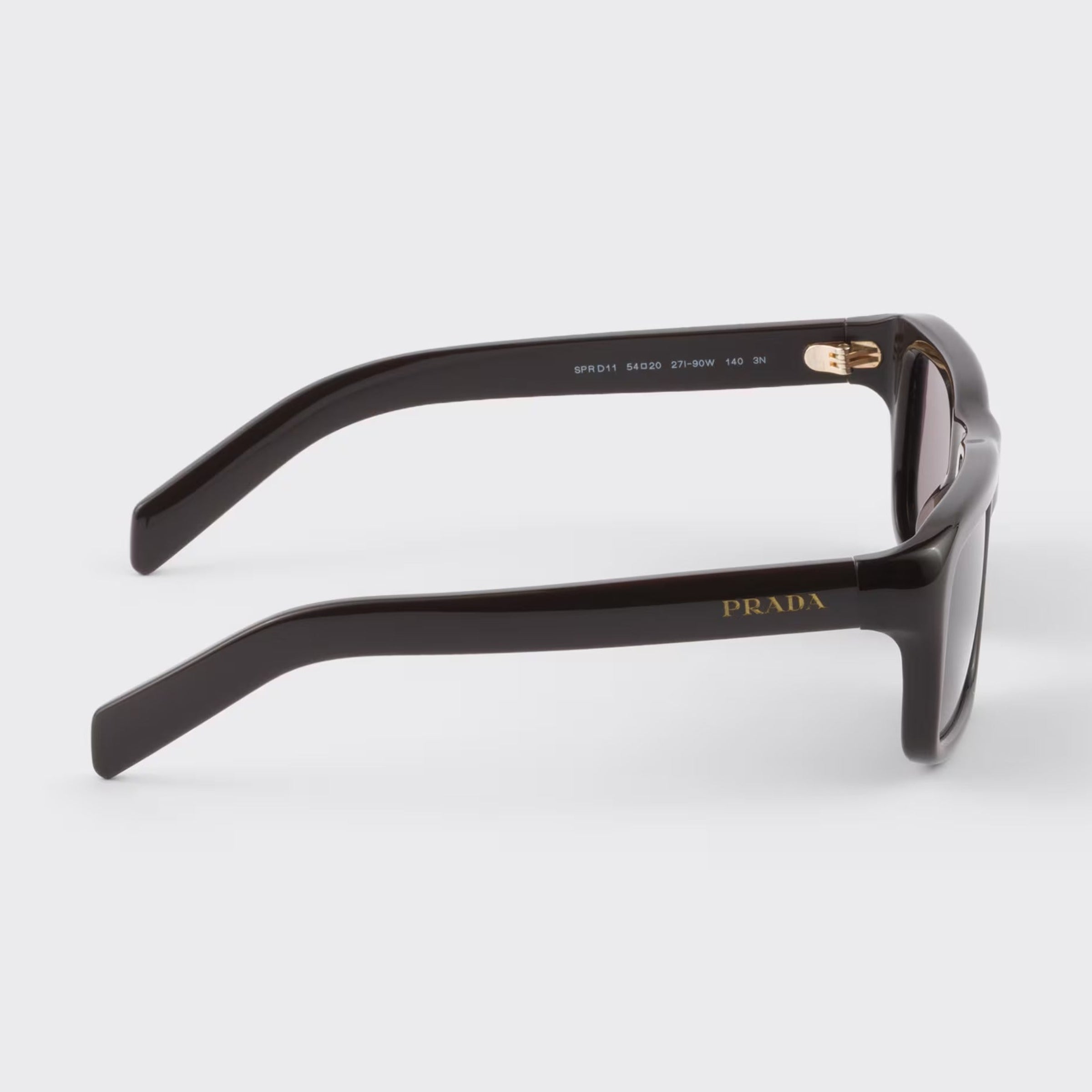 Prada Men Rectangular Frame Cigar Brown Sunglasses