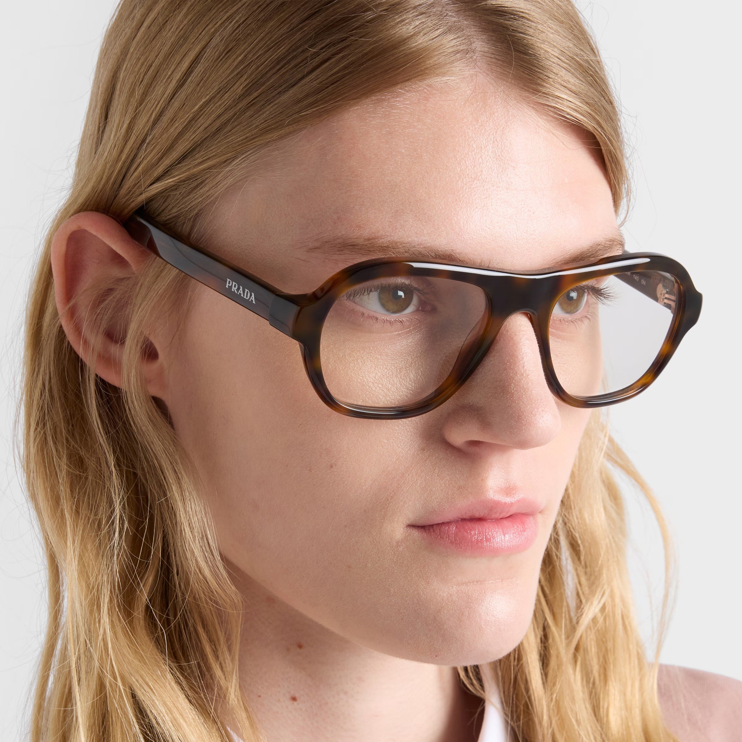Prada Men Pilot Frame Juniper Tortoiseshell Sunglasses