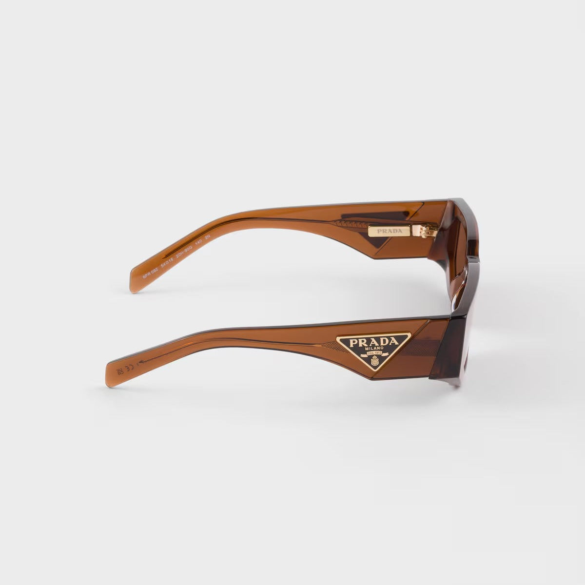 Prada Men Rctangular Frame Chocolate Brown Sunglasses