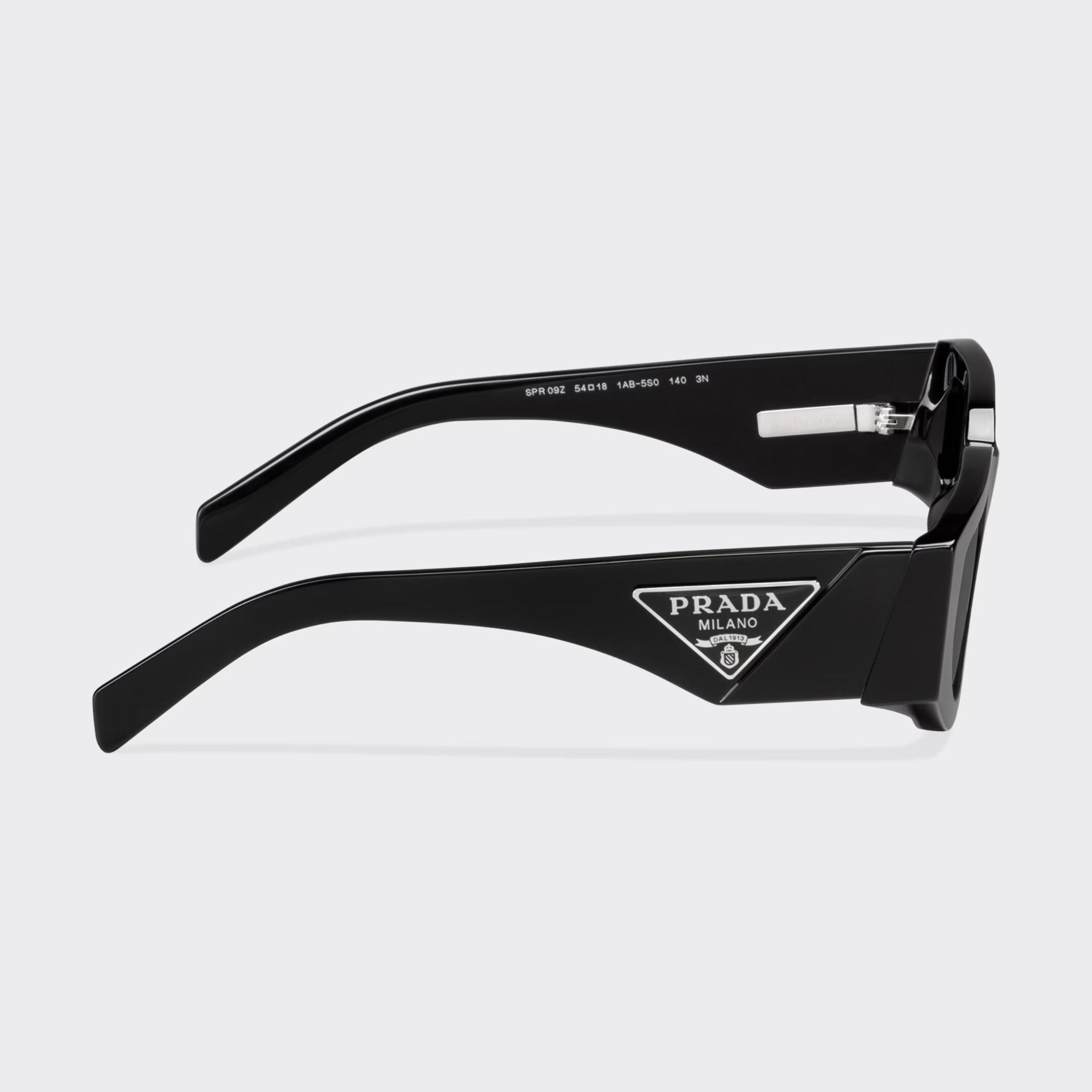 Prada Men Rctangular Frame Black Sunglasses