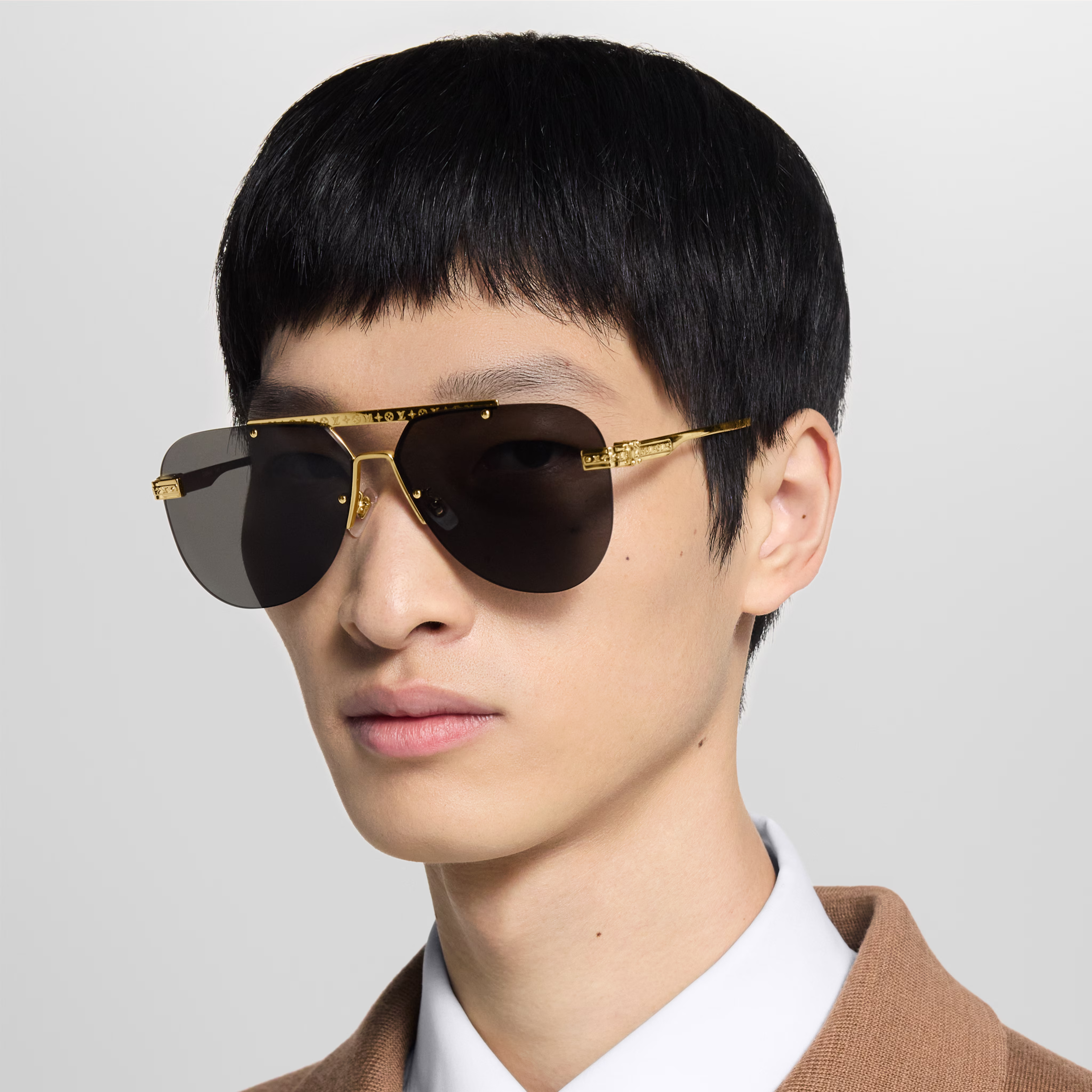Louis Vuitton Men Pilot Frame Classic Gold Sunglasses