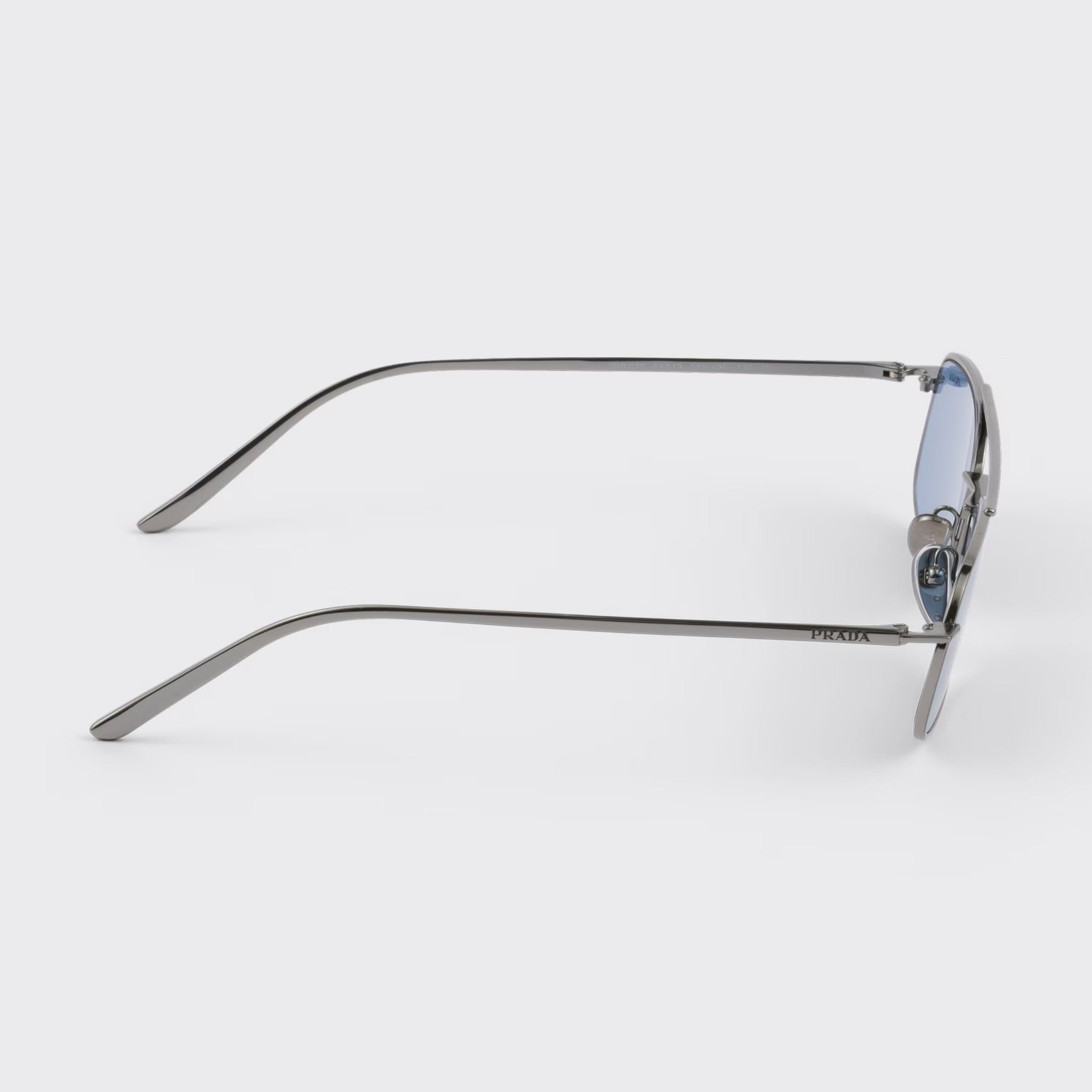 Prada Men Rctangular Frame Lead Gray Sunglasses