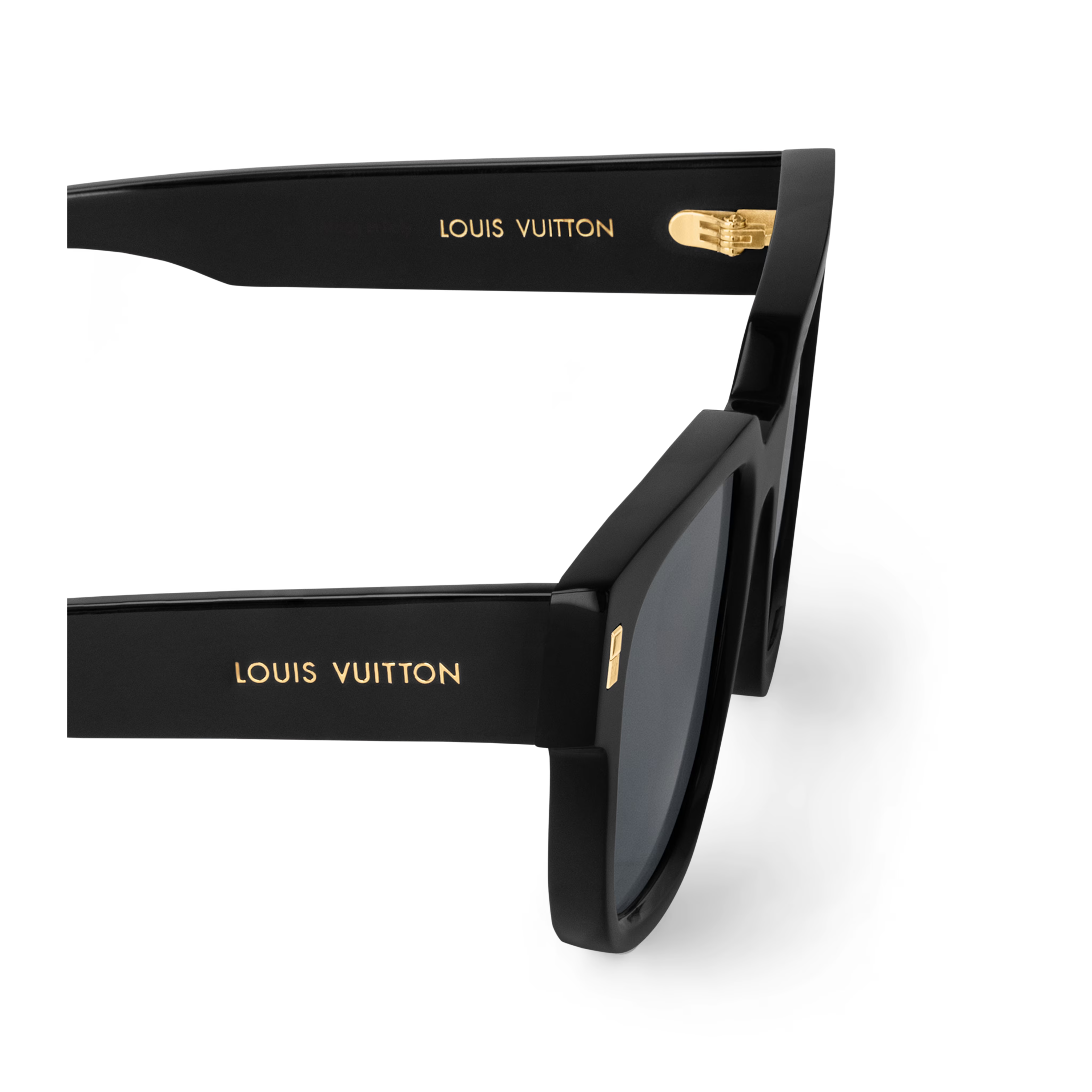 Louis Vuitton Men Sqaure Frame Ink Black Sunglasses